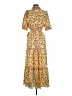 Max Studio Paisley Yellow Casual Dress Size M (estimated) - photo 2