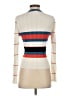 Hem & Thread 100% Acrylic Stripes Ivory Turtleneck Sweater Size S - photo 2