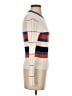 Hem & Thread 100% Acrylic Stripes Ivory Turtleneck Sweater Size S - photo 4