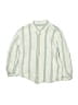 Zara Stripes Green Long Sleeve Button-Down Shirt Size 6 - photo 1