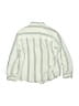 Zara Stripes Green Long Sleeve Button-Down Shirt Size 6 - photo 2