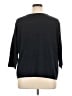 J.Jill Stripes Black 3/4 Sleeve Top Size XL Petite - photo 2
