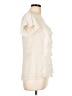 Worthington 100% Polyester Ivory Short Sleeve Blouse Size L - photo 4