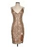 Bebe 100% Polyester Metallic Gold Cocktail Dress Size S - photo 1