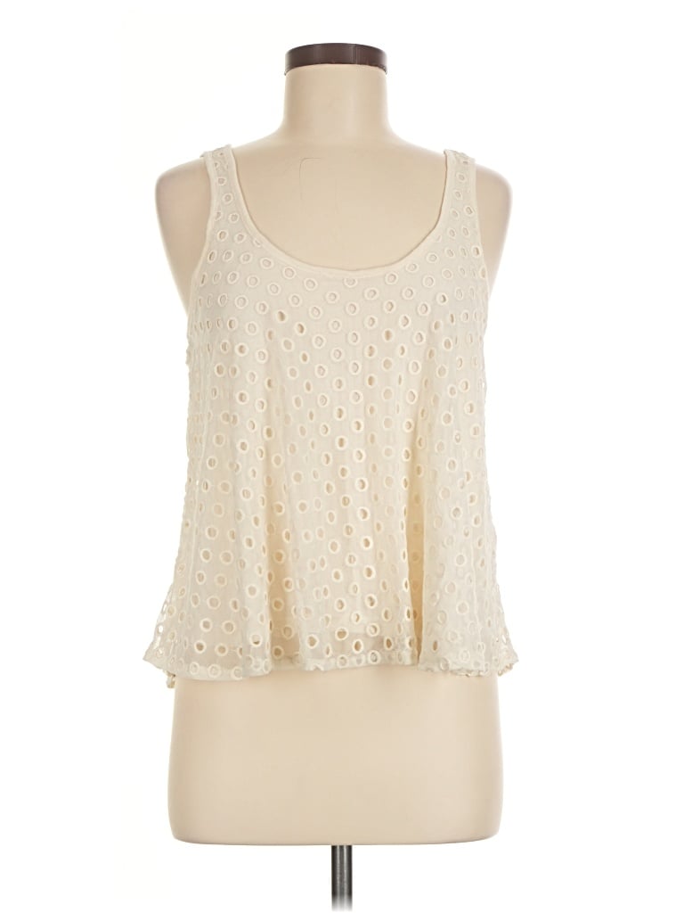 Pre-owned Ella Moss Sleeveless Blouse In Ivory