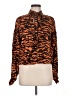 Walter Baker 100% Viscose Animal Print Brown Orange Long Sleeve Blouse Size M - photo 1