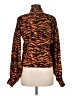Walter Baker 100% Viscose Animal Print Brown Orange Long Sleeve Blouse Size M - photo 2