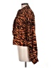 Walter Baker 100% Viscose Animal Print Brown Orange Long Sleeve Blouse Size M - photo 5