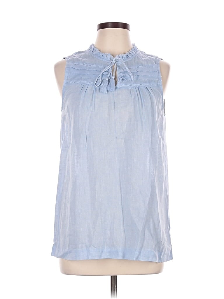 Pre-owned J. Mclaughlin Sleeveless Blouse In Blue