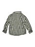 Zara Checkered-gingham Green Long Sleeve Button-Down Shirt Size 2 - 3 - photo 2