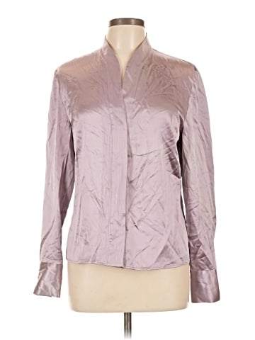 Grace Dane Lewis Long Sleeve Silk Top (view 1)