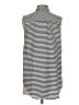 Chico's 100% Cotton Stripes Black Sleeveless Button-Down Shirt Size S - photo 2