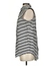 Chico's 100% Cotton Stripes Black Sleeveless Button-Down Shirt Size S - photo 5