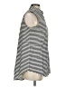 Chico's 100% Cotton Stripes Black Sleeveless Button-Down Shirt Size S - photo 4