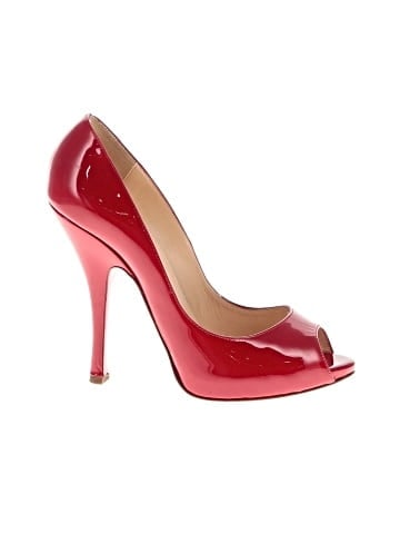 Christian Louboutin Patent Leather Maryl 120mm Peep Toe Heels (view 1)