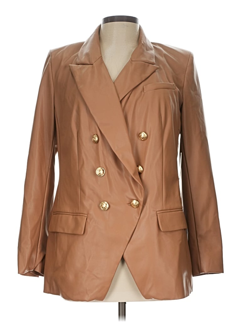 Express Blazer Jacket In Tan