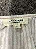 Max Studio Stripes Tan Ivory Short Sleeve Blouse Size S - photo 7