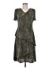 Connected Apparel 100% Polyester Gray Casual Dress Size 8 - photo 1