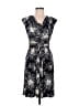Perceptions Print Black Casual Dress Size 6 - photo 1