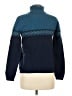 Eddie Bauer 100% Lambswool Color Block Fair Isle Black Blue Wool Pullover Sweater Size M - photo 2