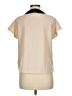 Shein 100% Polyester Color Block Ivory Short Sleeve Blouse Size 6 - photo 2