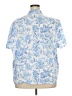 Blair Tropical Blue Short Sleeve Blouse Size 3XL - photo 2