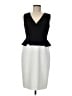 Ann Taylor Color Block White Black Cocktail Dress Size 6 - photo 1