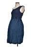Seraphine Blue Casual Dress Size 4 Maternity - photo 1