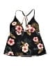 Kona Sol Floral Black Swimsuit Top Size L - photo 1