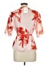 Ted Baker London 100% Polyester Floral Red Orange Kimono Size 10 (4) - photo 2