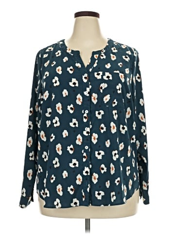 Skies Are Blue Long Sleeve Blouse (view 1)