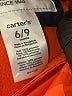 Carter's 100% Polyester Color Block Orange Snow Jacket Size 6-9 mo - photo 4