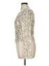Alex & Sophia Silver Long Sleeve Blouse Size XL - photo 5