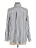 Fortune + Ivy 100% Polyester Stripes Blue Long Sleeve Blouse Size M - photo 2