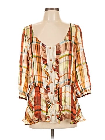 LaROK 3/4 Sleeve Silk Top (view 1)