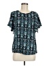 Downeast Teal Short Sleeve Blouse Size M - photo 1