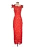 Unbranded 100% Polyester Red Cocktail Dress Size M - photo 1