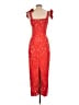 Unbranded 100% Polyester Red Cocktail Dress Size M - photo 2