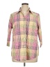 Alala Plaid Pink 3/4 Sleeve Button-Down Shirt Size 16 - photo 1