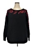 Chico's Floral Black Pullover Sweater Size XXL (4) - photo 1