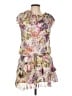 oasis 100% Polyester Floral Purple Casual Dress Size 10 - photo 1