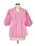 Umgee Pink 3/4 Sleeve Blouse Size L - photo 1