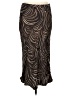 J. McLaughlin 100% Rayon Animal Print Brown Formal Skirt Size 6 - photo 1