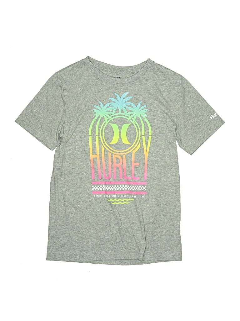 Pre-owned Hurley Kids'  Short Sleeve T-shirt In Gray