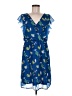 Old Navy 100% Polyester Tropical Blue Casual Dress Size M - photo 1