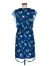 Old Navy 100% Polyester Tropical Blue Casual Dress Size M - photo 2