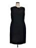 Talbots 100% Polyester Solid Black Cocktail Dress Size 16 - photo 1