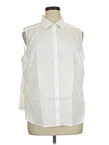 Lands' End Sleeveless Button-Down Shirt (view 1)