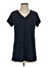 J.Jill Polka Dots Blue Short Sleeve T-Shirt Size XS - photo 1