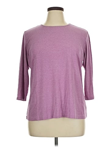 Christopher & Banks 3/4 Sleeve T-Shirt (view 1)